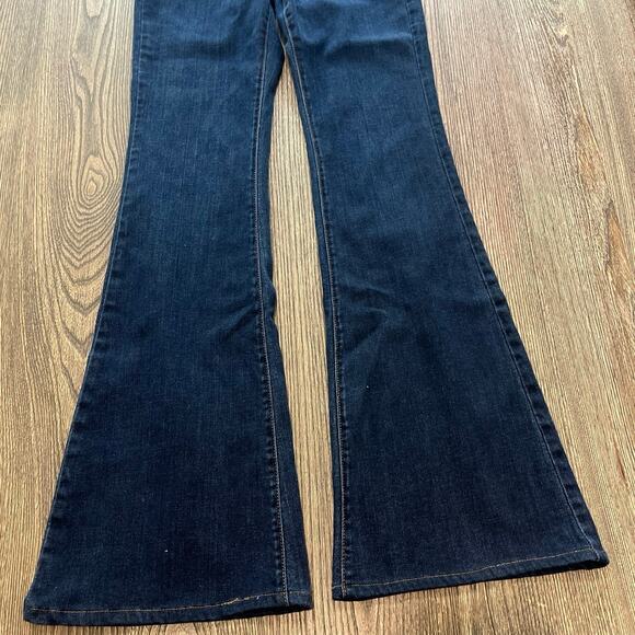 James Jeans Humphrey High Rise Flare Leg Jeans  Adore Stretch Dark Wash Blue - Picture 2 of 11